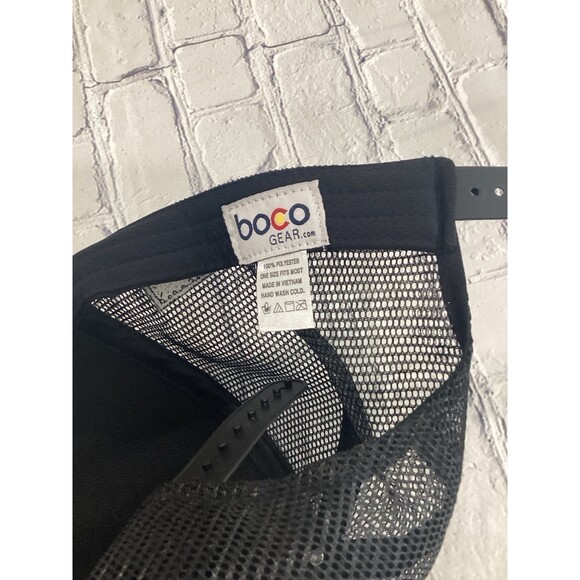 Boco Cap Hat Unisex Snapback Black White Foam Front Graphic Technical Trucker - Picture 6 of 6